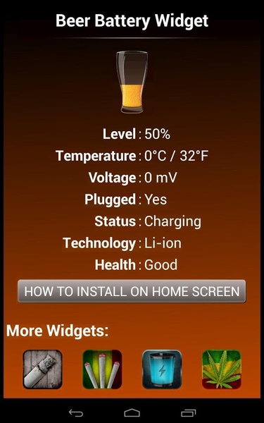Beer Battery Widget - Preview 1