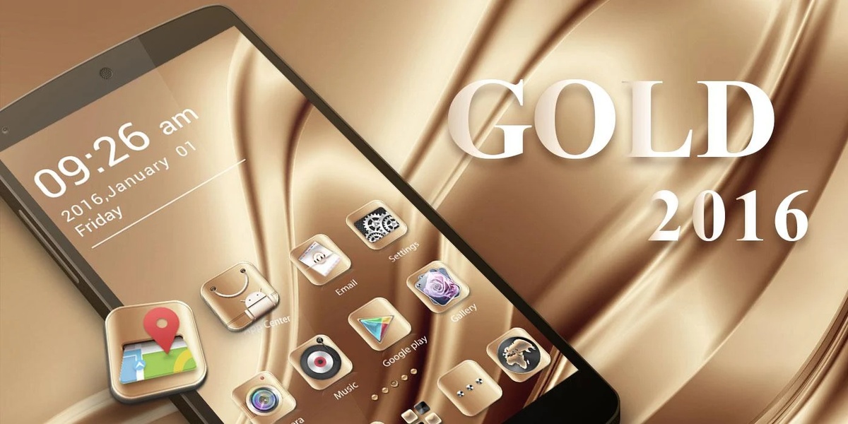 Gold2016 GOLauncher EX Theme - Preview 1