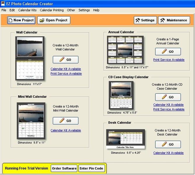 EZ Photo Calendar Creator for Windows - Download it from Uptodown for free