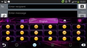 Purple Flame GO Keyboard theme screenshot 7