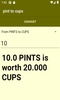 pint to cups converter screenshot 4