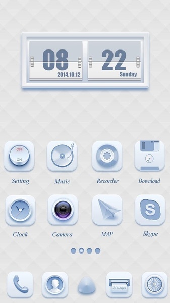 fd.whitehere GOLauncher EX Theme - Preview 5