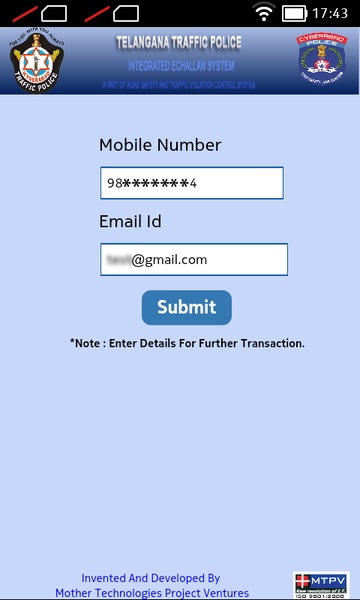 eChallan Cyberabad - Preview 1