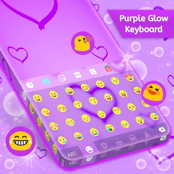 Purple Glow Keyboard Free - Preview 3