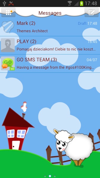 GO SMS Pro Happy Farm Theme - Preview 3