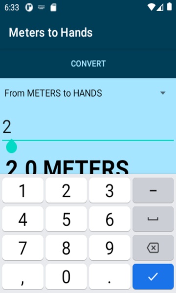 Meters to Hands converter - Preview 3