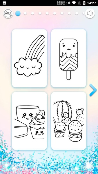 Kawaii Coloring Book Glitter - Preview 9