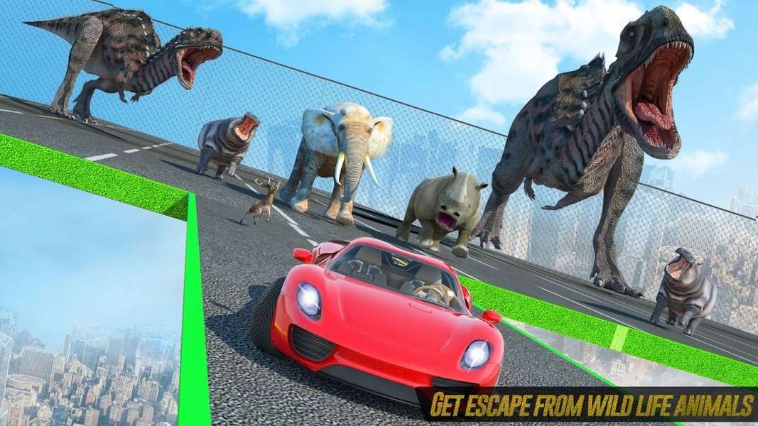 Dinosaur Car Chase Ramp Stunts - Preview 11