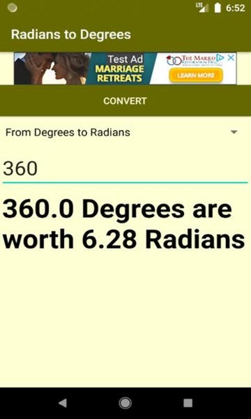 Converter Radians to Degrees - Preview 1