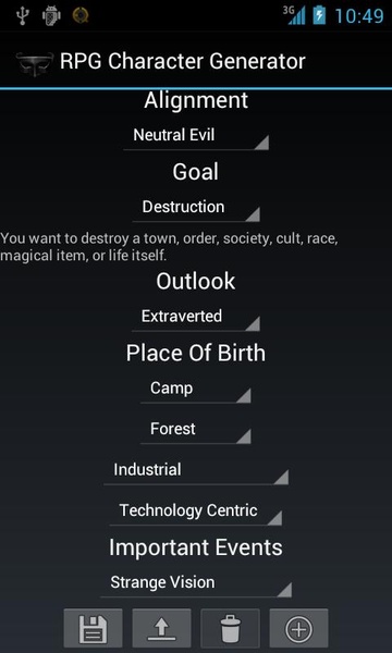 RPG Character Generator - Preview 3