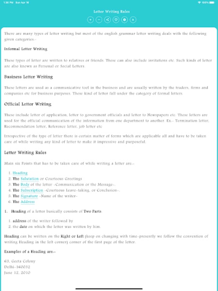 English Letter Writing - Preview 1