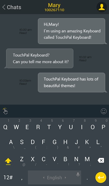 Android L Amber TouchPal Theme - Preview 2