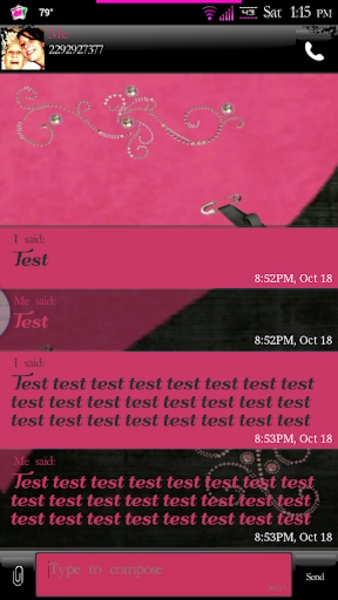 GO SMS Theme Simply Lovely - Preview 1