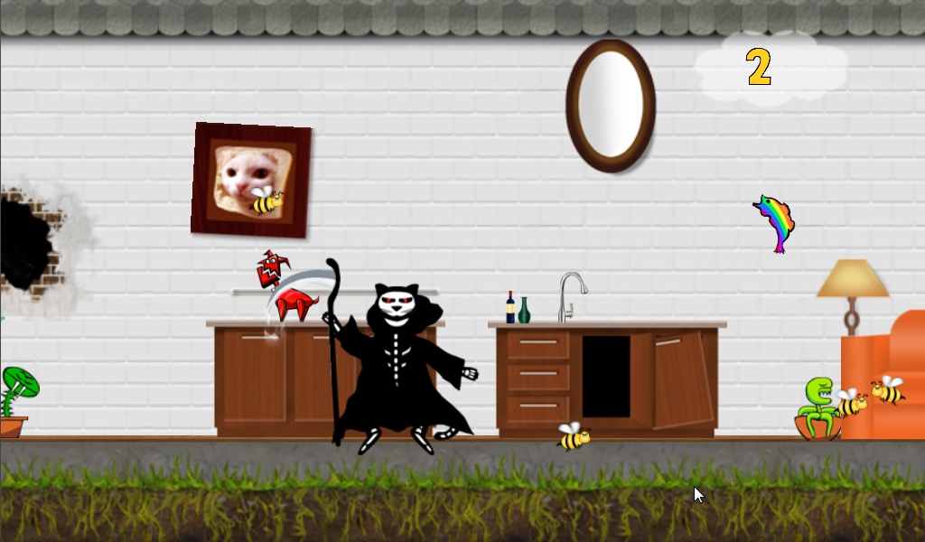 Catastrophe Cat, ninja runner game - Preview 1
