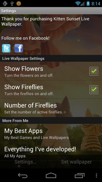 Kitten Sunset Live Wallpaper Free - Preview 1