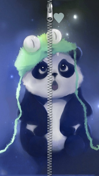 Panda Zipper Screen Lock - Preview 4