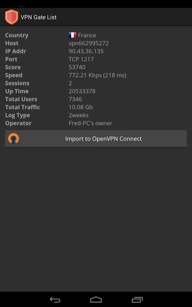 VPN Gate List - Preview 3