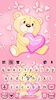Teddy Bear Love Keyboard Background screenshot 1