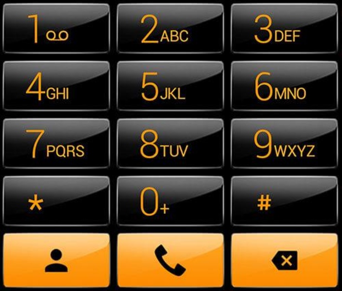 ExDialer Gloss Black Orange theme - Preview 2