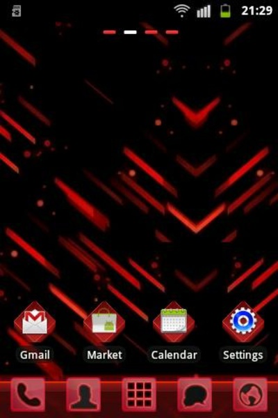 GO Launcher EX Theme Red Futur - Preview 4