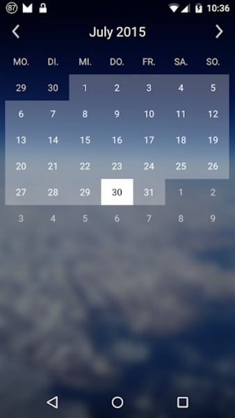 Simple Calendar Widget - Preview 6