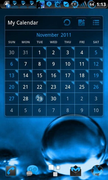 GOWidget SteelBlue Theme by TeamCarbon - Preview 1
