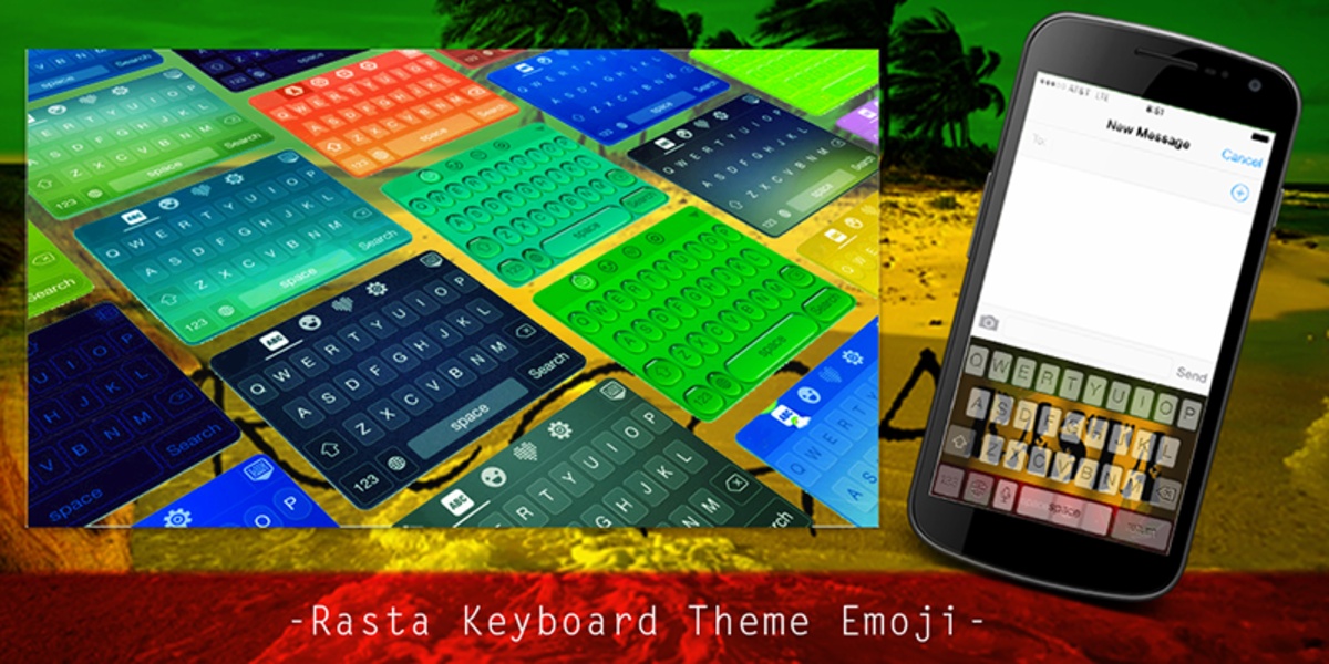 Rasta Keyboard Theme Emoji - Preview 2