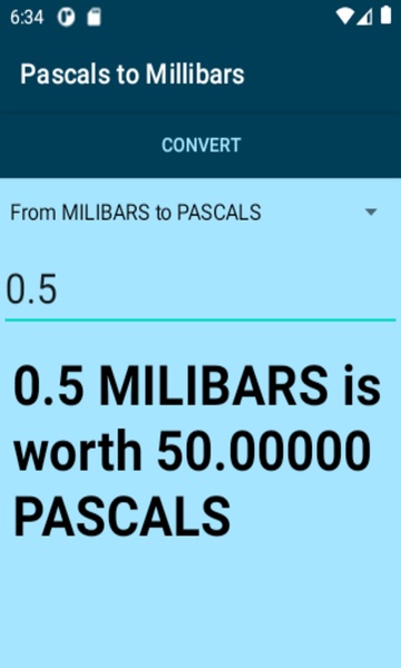 Pascals to Millibars converter - Preview 1