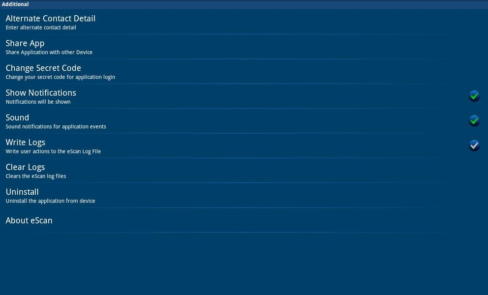 eScan Tablet Security - Preview 7