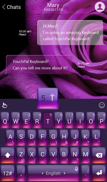 Seductive Purple TouchPal Theme - Preview 2