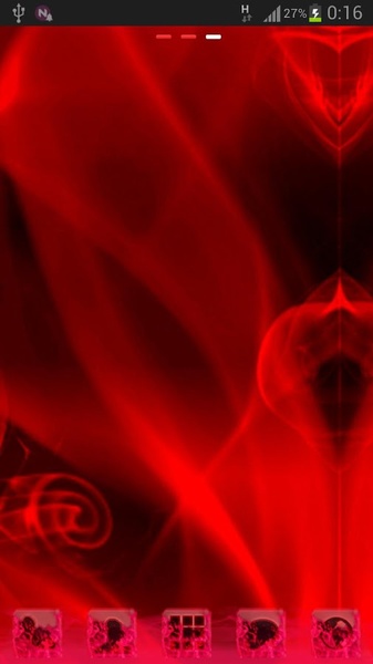 GO Launcher EX Theme Red Fire - Preview 5