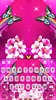 Pink Flower Butterfly Keyboard screenshot 1