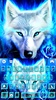 Blue Night Wolf Keyboard Theme screenshot 1