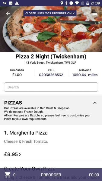 Pizza 2 Night App - Preview 2