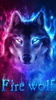 Fire Wolf Theme: Ice fire wallpaper HD screenshot 2