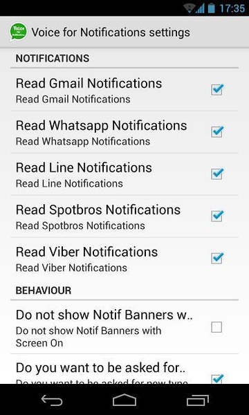 Voice for Notifications - Preview 3