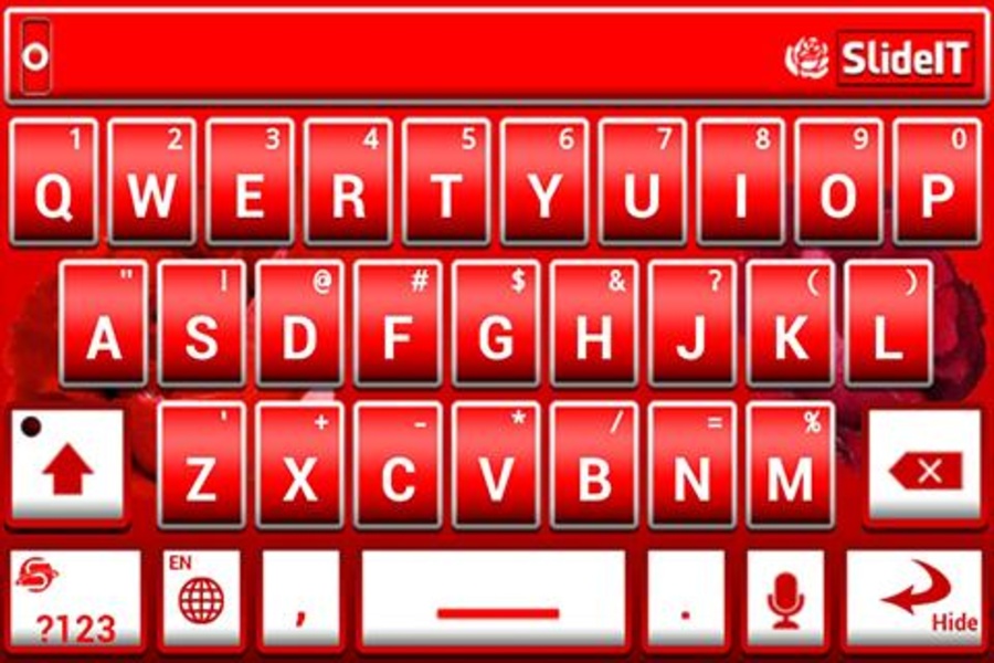 SlideIT Red Rose skin - Preview 1