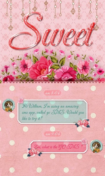 GO SMS PRO SWEET THEME - Preview 5