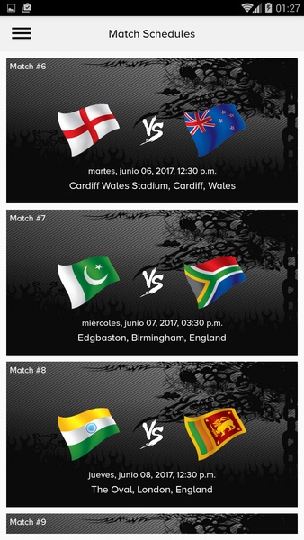 Schedule:Champions Trophy 2017 - Preview 7