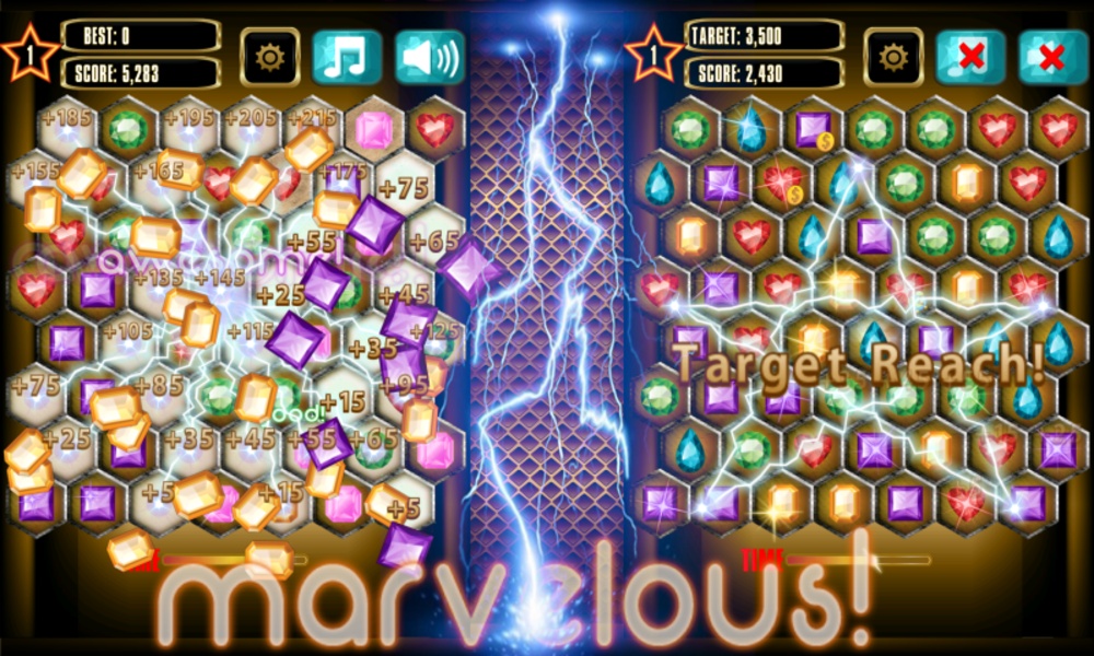Jewels Blitz Gold Hexagon - Preview 13