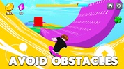 Obby Snowboard Parkour Racing screenshot 2