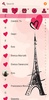 SMS Theme Love Paris - pink screenshot 3