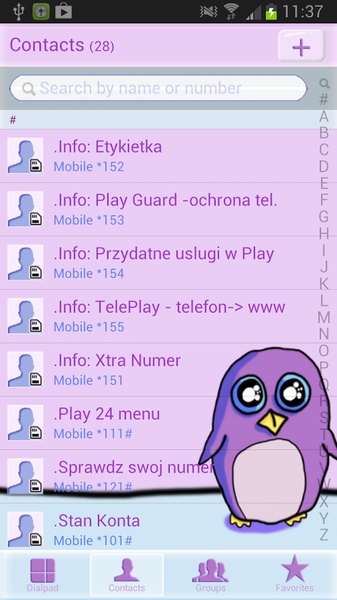 GO Contacts Theme Penguin - Preview 3