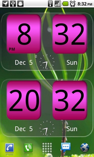 FlipClock NiceAll Pink Widget - Preview 3