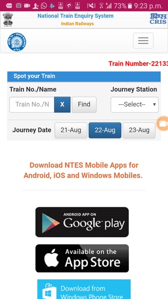 Live Train Status Indian Railway Enquiry - Preview 1