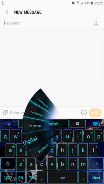 GO Keyboard Blue Rock Guitar theme - Preview 6