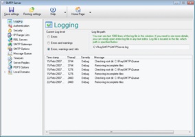 1st SMTP Server screenshot 1