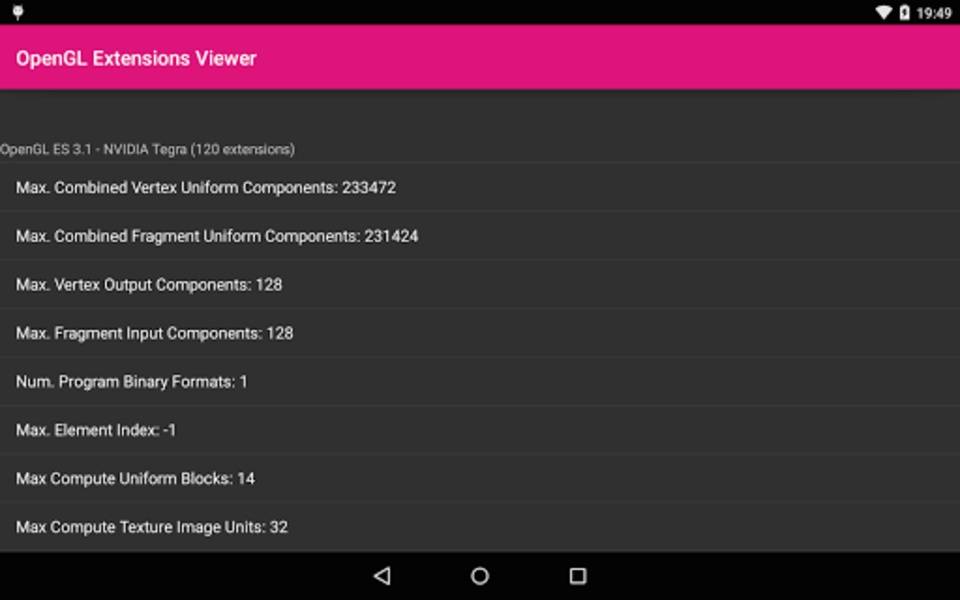 OpenGL Extensions Viewer - Preview 2
