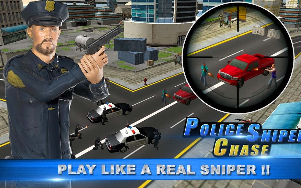 Police Sniper Chase Car 3D - Preview 4