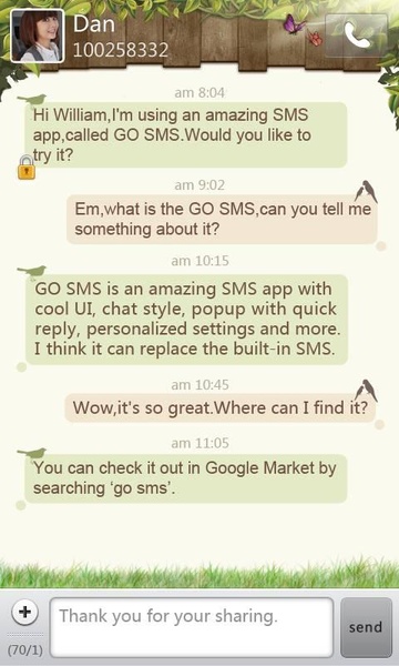 GOSMS Spring Theme - Preview 4